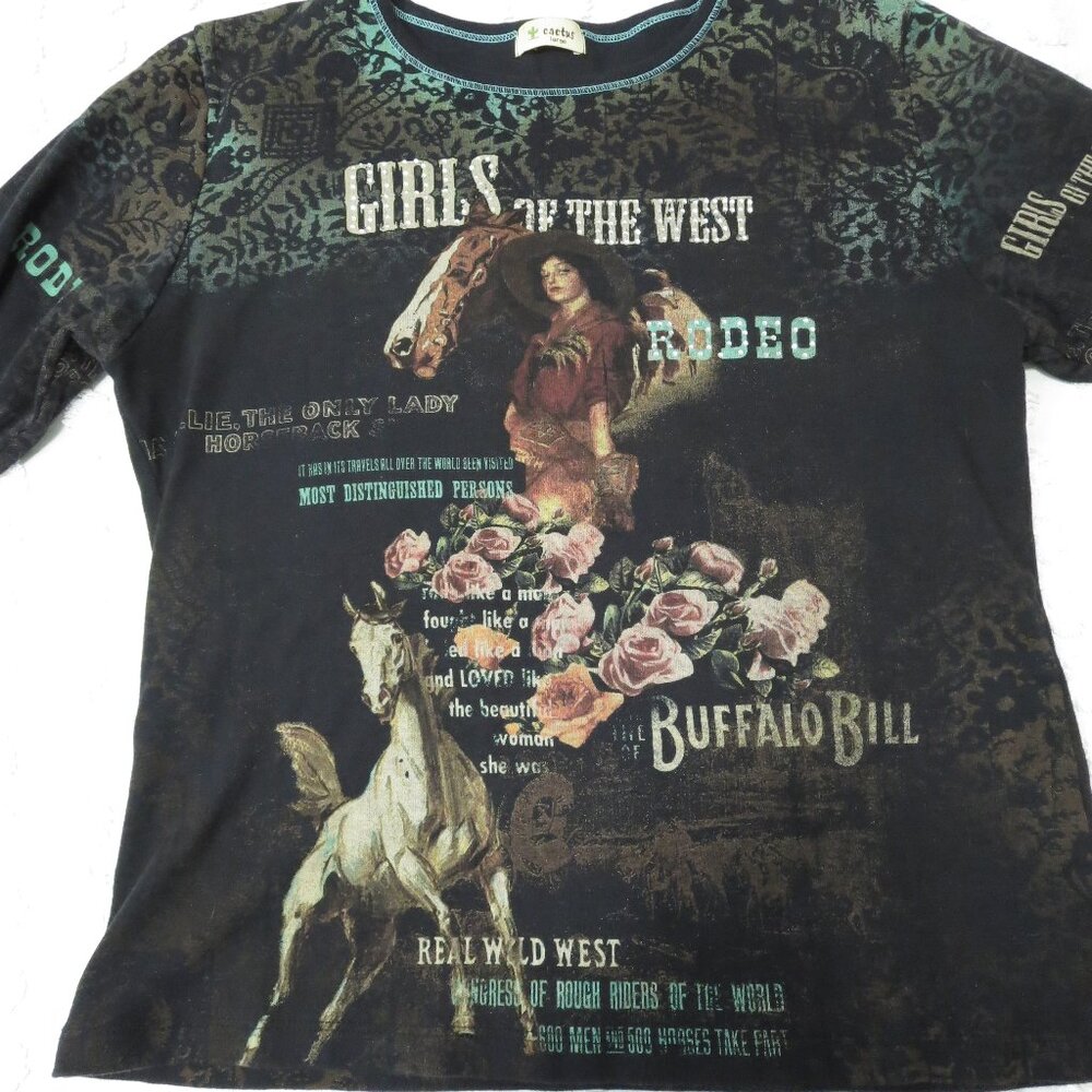 Girls of the West Rodeo Graphic Tee by Cactus Size Large